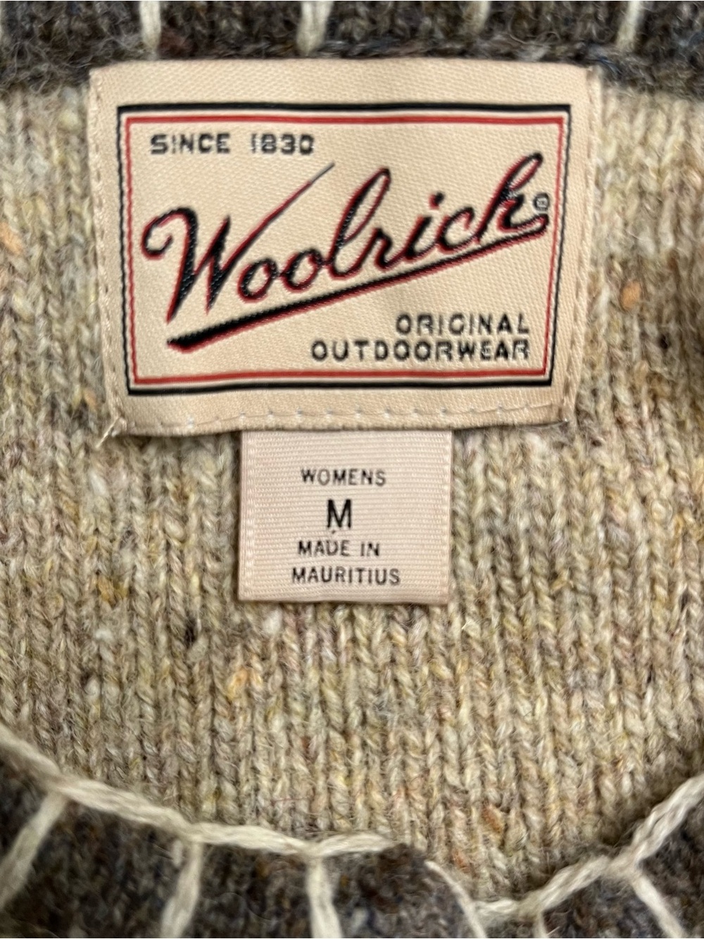 Vintage Woolrich Cottagecore Whipstitch Knit Cardigan Sweater Tan Cabincore Med - Picture 6 of 7